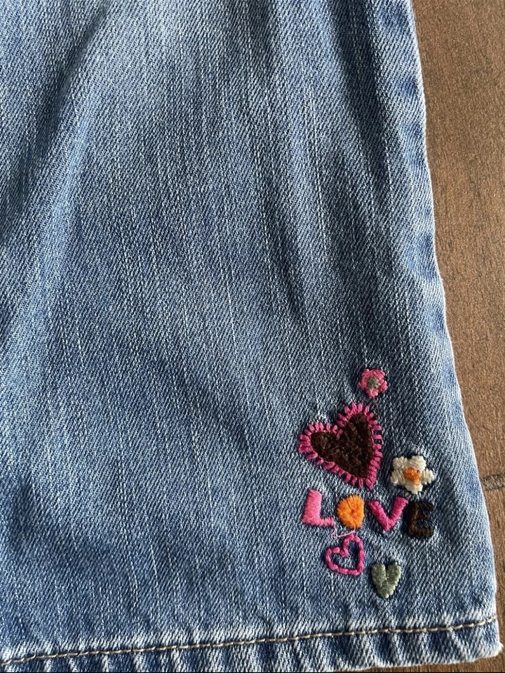 OshKosh B'gosh Light Blue Flare Jeans with Embroidered Heart